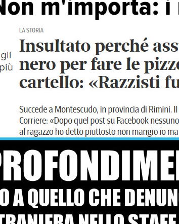 Il razzismo in pizzeria…