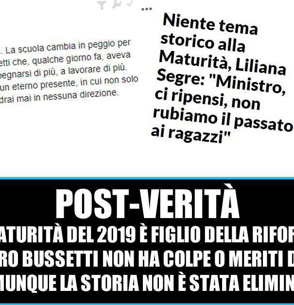 La storia, Segre, Saviano e la post verità article-post
