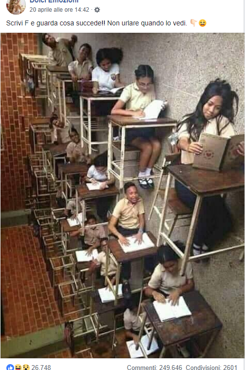 Scrivi F e vedi che succede article-post