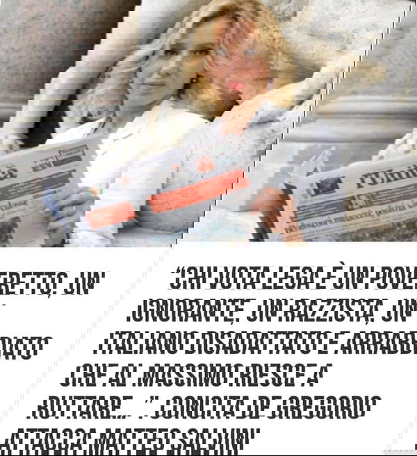 Concita De Gregorio: chi vota Lega è un poveretto