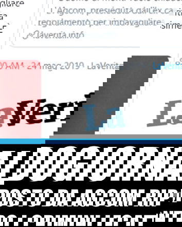 La Verità e la “censura” Agcom