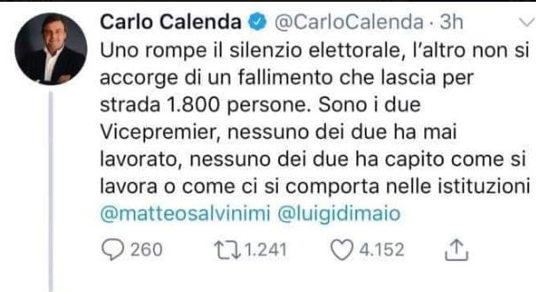Calenda, Di Maio, Bechis e Mercatone Uno article-post