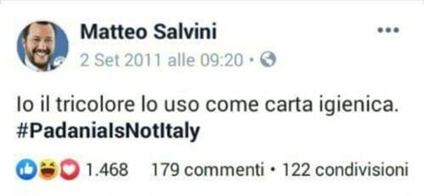 Salvini, la carta igienica e il tricolore (+ bonus track) article-post