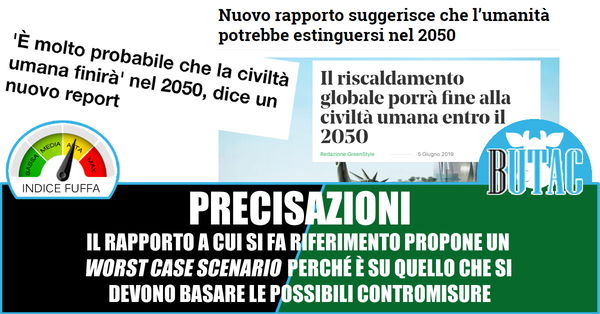 Uno scenario estremo sul 2050 – cambiamenti climatici