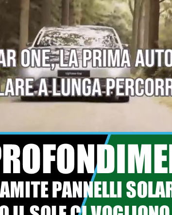Lightyear One l’auto a energia solare