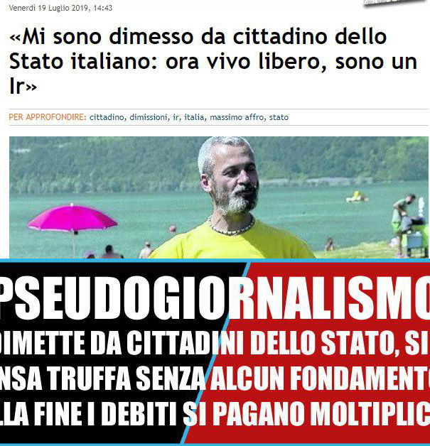 Dimesso da cittadino dello Stato: sono un LR article-post