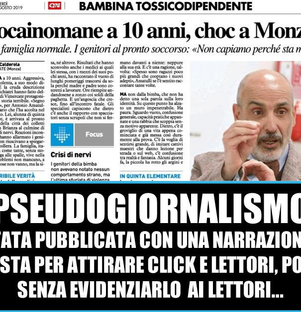 La bimba cocainomane e le smentite article-post