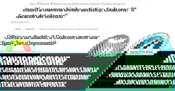 Disabili, garante e linciaggi…