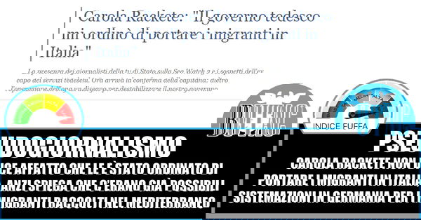 Il governo mi ordinò di portare i migranti in Italia