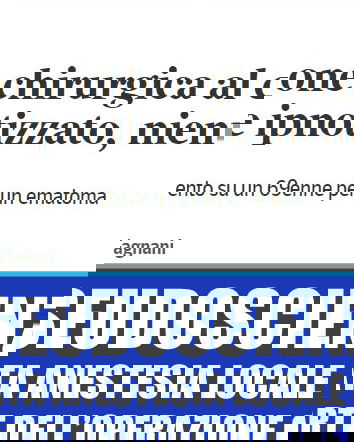 Ipnosi al posto dell’anestesia?