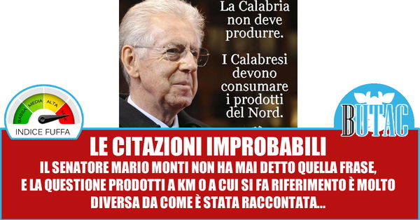 La macchina del fango – Monti e la Calabria