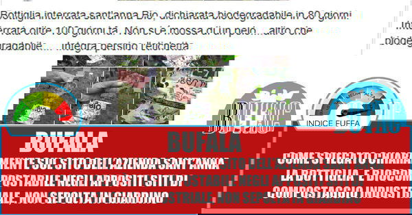 La bottiglia biodegradabile