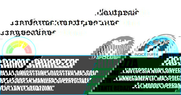 Morto per congestione? No annegamento…