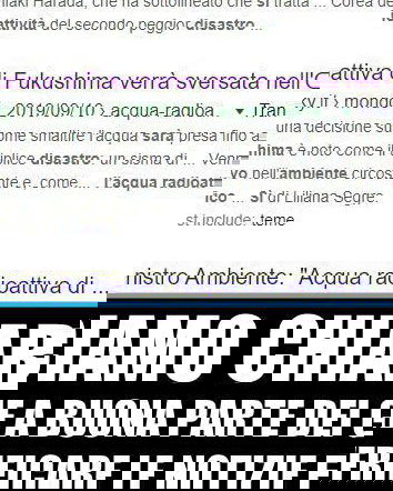 L’acqua di Fukushima sversata nel Pacifico