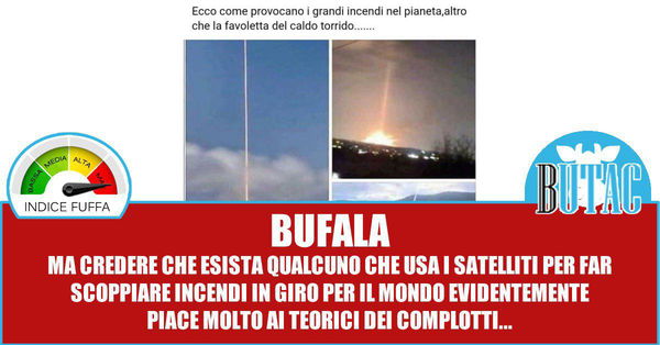 Raggi misteriosi, armi ad energia diretta satellitare e incendi