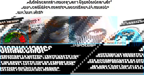 Il cellulare esploso e le fonti che si nascondono