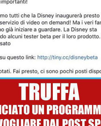 Disney+ la truffa corre sul web