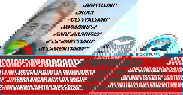 Gentiloni e gli italiani – La macchina del fango