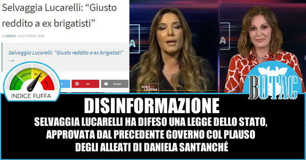 Lucarelli, Reddito di Cittadinanza e brigatisti