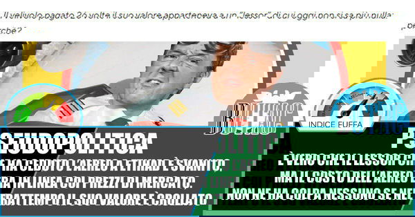 Ancora con l’aereo di Renzi? Suvvia…