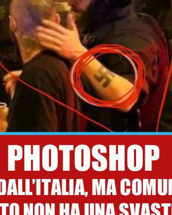 La svastica sul braccio del poliziotto