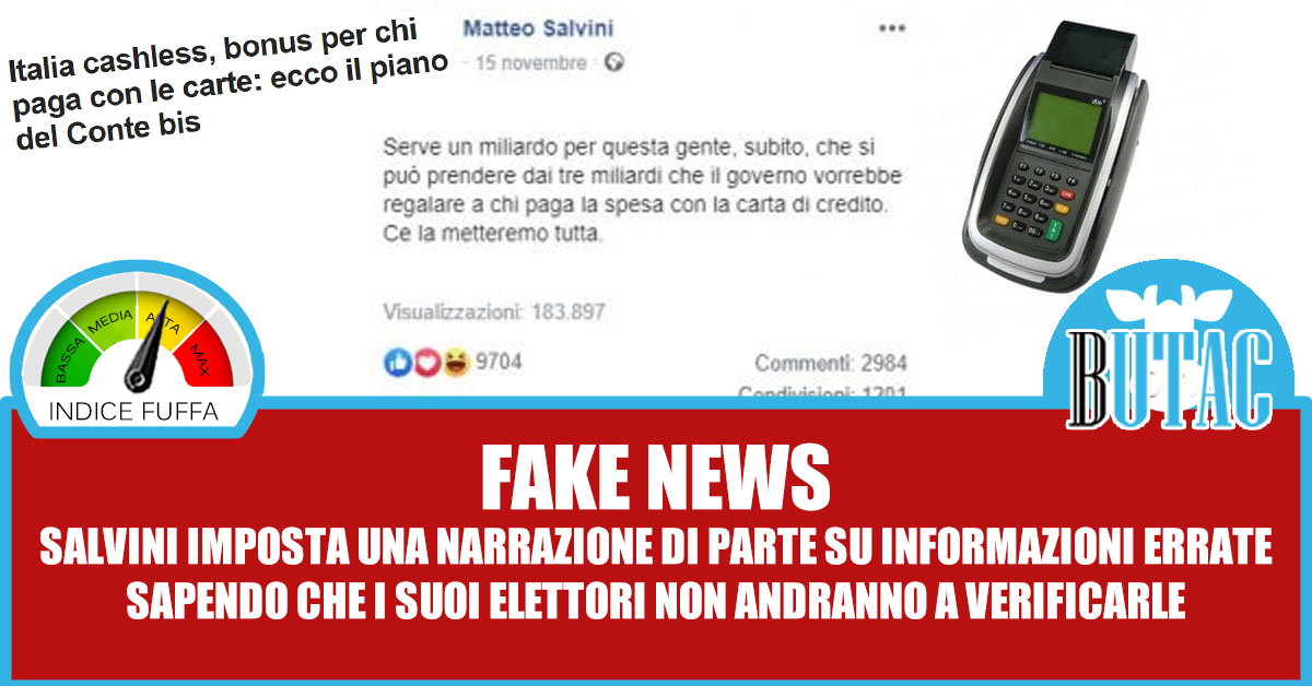 Italia Cashless, Salvini e i tre miliardi di euro article-post