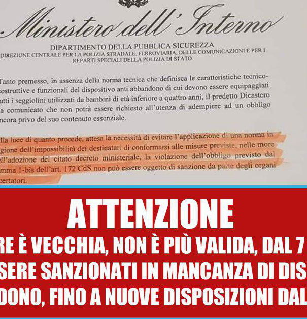 Seggiolini antiabbandono e sanzioni article-post