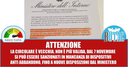 Seggiolini antiabbandono e sanzioni article-post