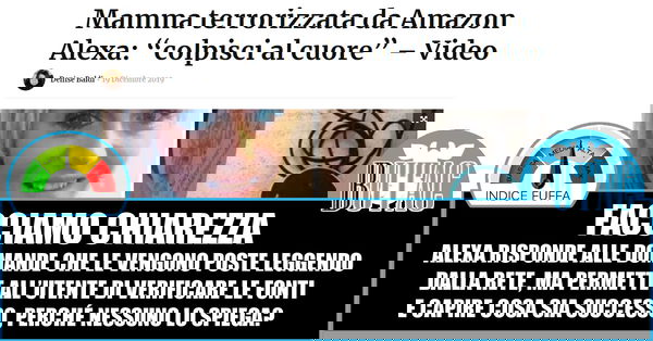 Alexa, i tabloid e le verifiche