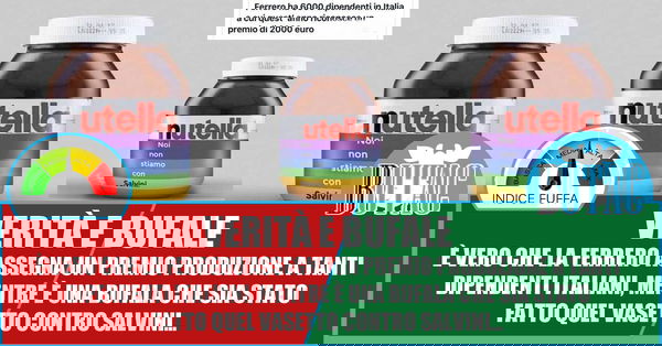 Nutella gender, Salvini e premi produzione