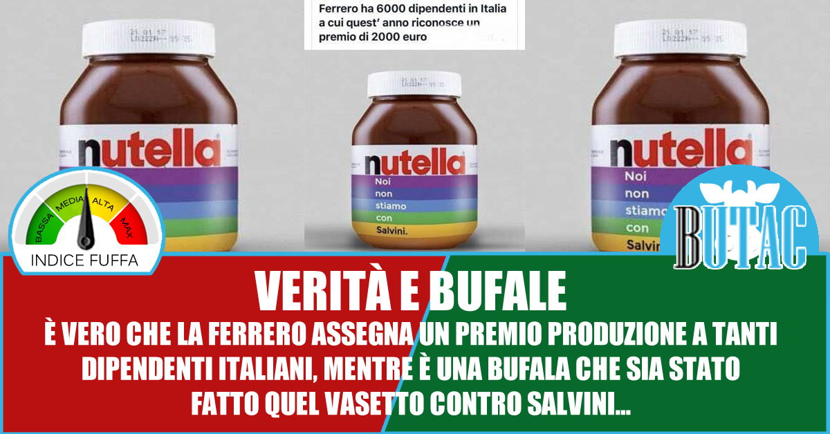 Nutella gender, Salvini e premi produzione article-post
