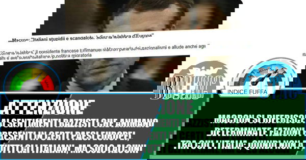 Macron: italiani stupidi, sono la lebbra d’Europa