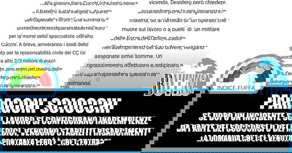 Cucchi, risarcimenti e paragoni inutili