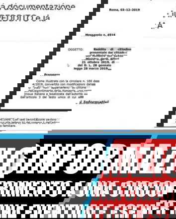 Il Reddito di cittadinanza e gli extracomunitari