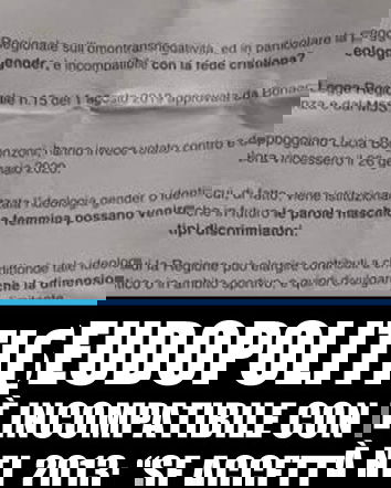 Invito all’astensione & ideologia Gender