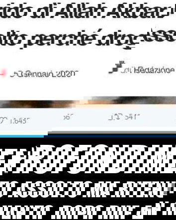 Assolto perché drogato – e due…