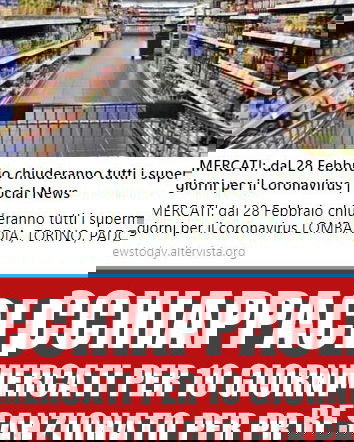 Supermercati chiusi per 10 giorni?
