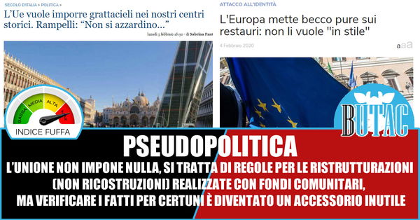 Restauri, politica, giornalismo e Unione Europea
