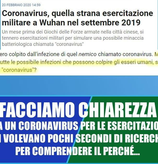 Coronavirus ed esercitazioni article-post
