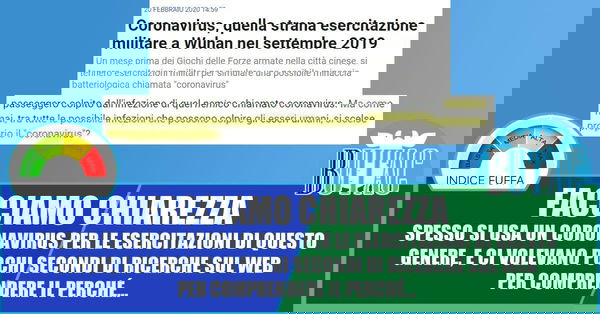 Coronavirus ed esercitazioni
