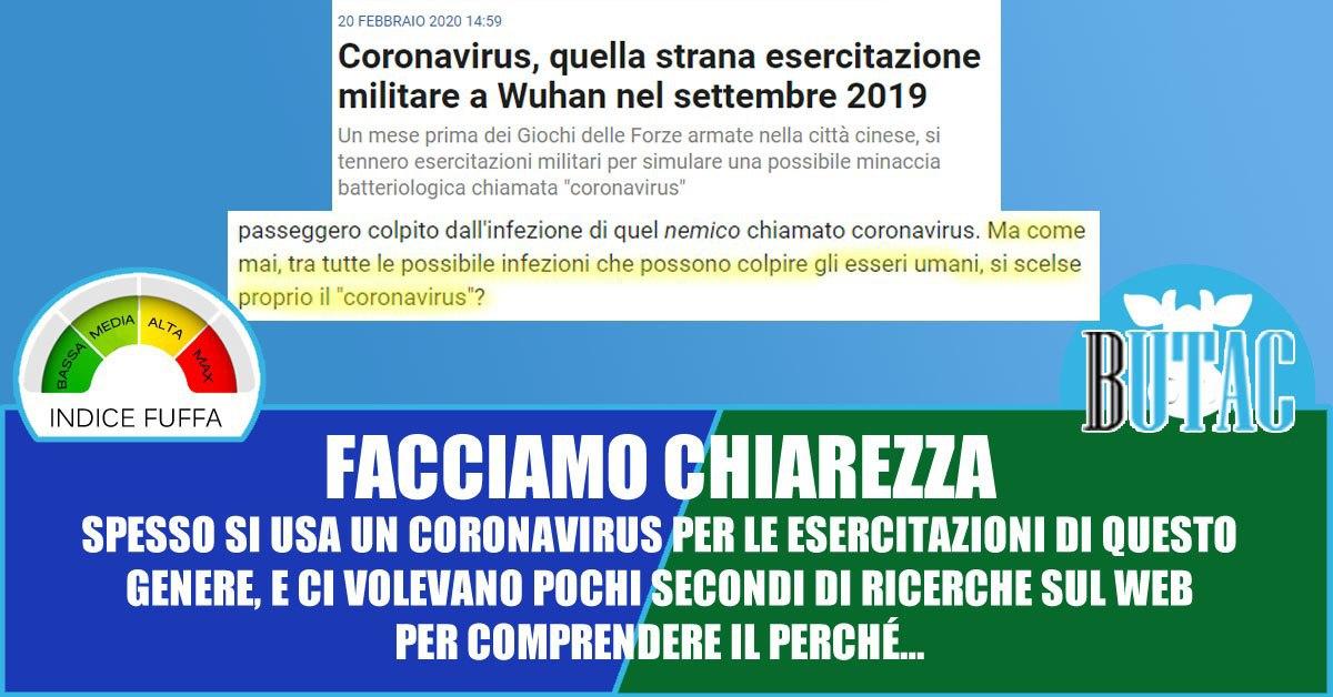 Coronavirus ed esercitazioni article-post