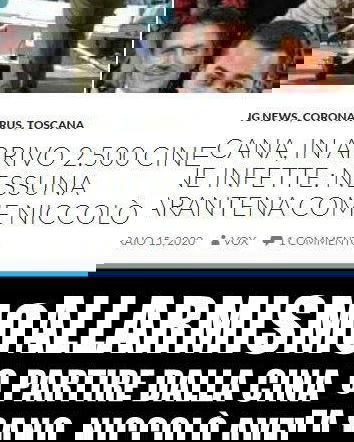 CoronaVirus, VoxNews e cinesi