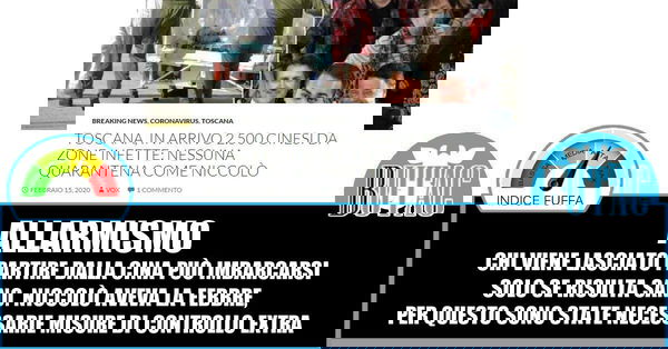 CoronaVirus, VoxNews e cinesi