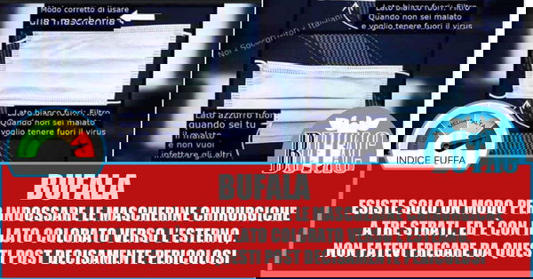 Se proprio vogliamo usare le mascherine…