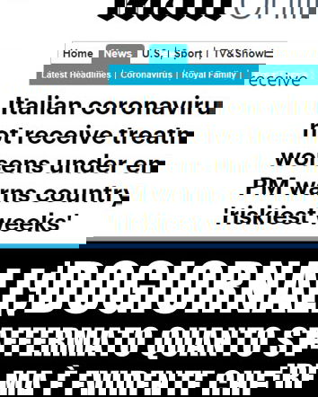 Il Daily Mail e gli ottantenni italiani