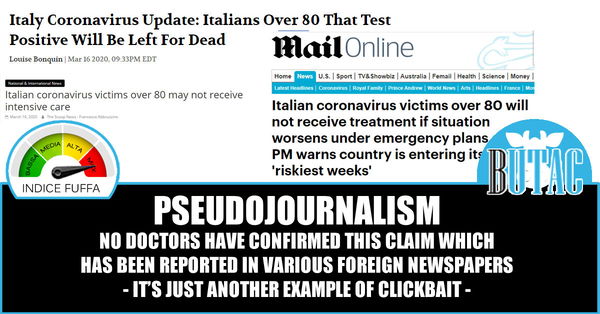 Italian coronavirus victims over 80 will not receive treatment