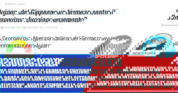 Avigan, Zaia, Ansa e AIFA