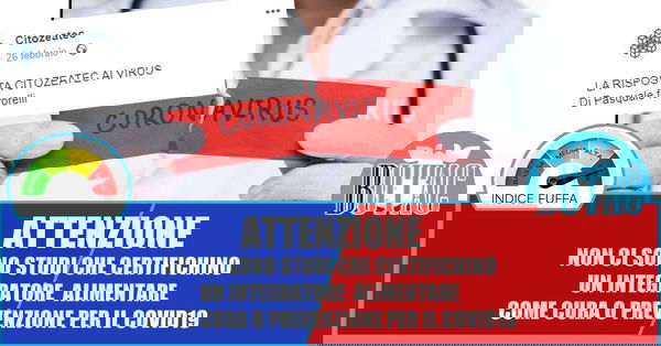 Integratori alimentari per prevenire e curare COVID-19?