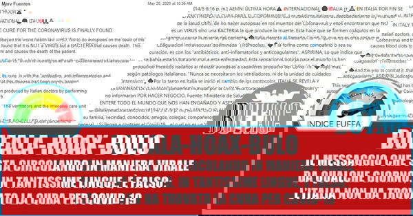 ITALY HAS FOUND THE CURE