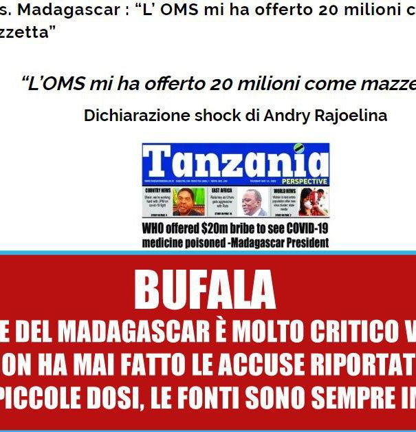 Il presidente del Madagascar e le mazzette dell’OMS article-post